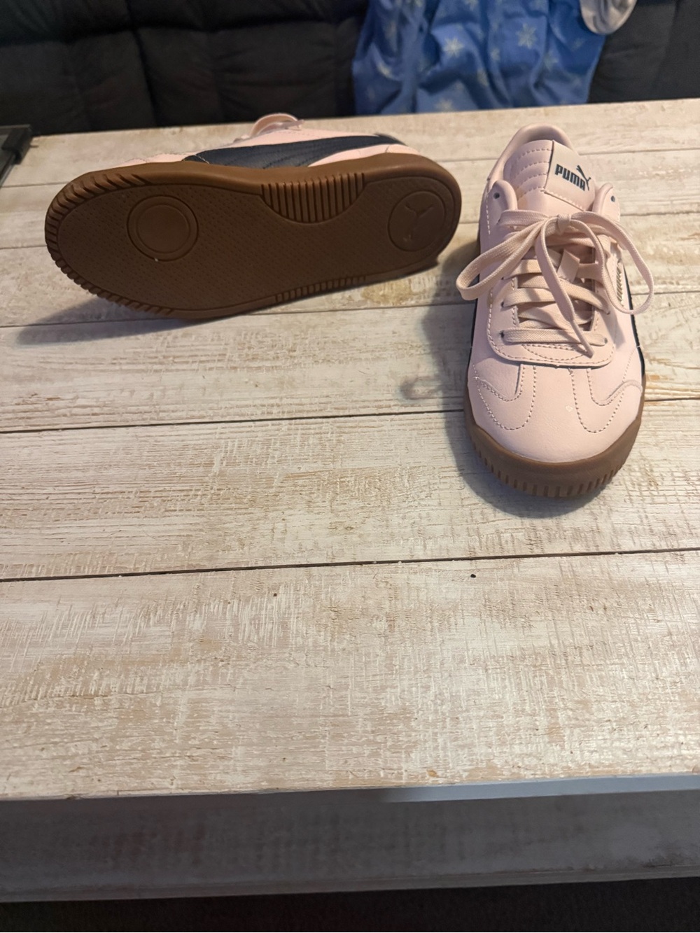 PUMA Women’s Pink Lace-Up Casual Sneakers - Picture 3 of 5